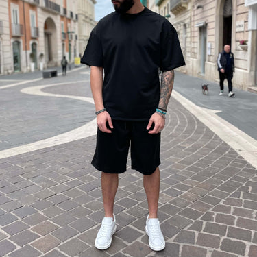 Completo nero t-shirt e bermuda - FLAG STORE